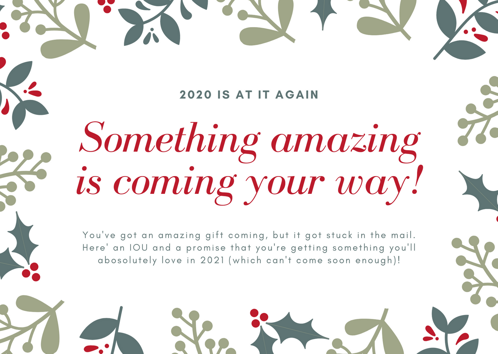 2020 Christmas Gift Iou