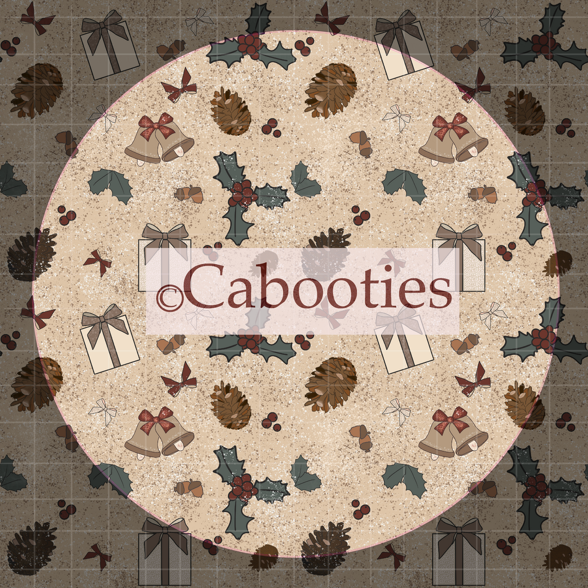 Seamless file - beige Christmas