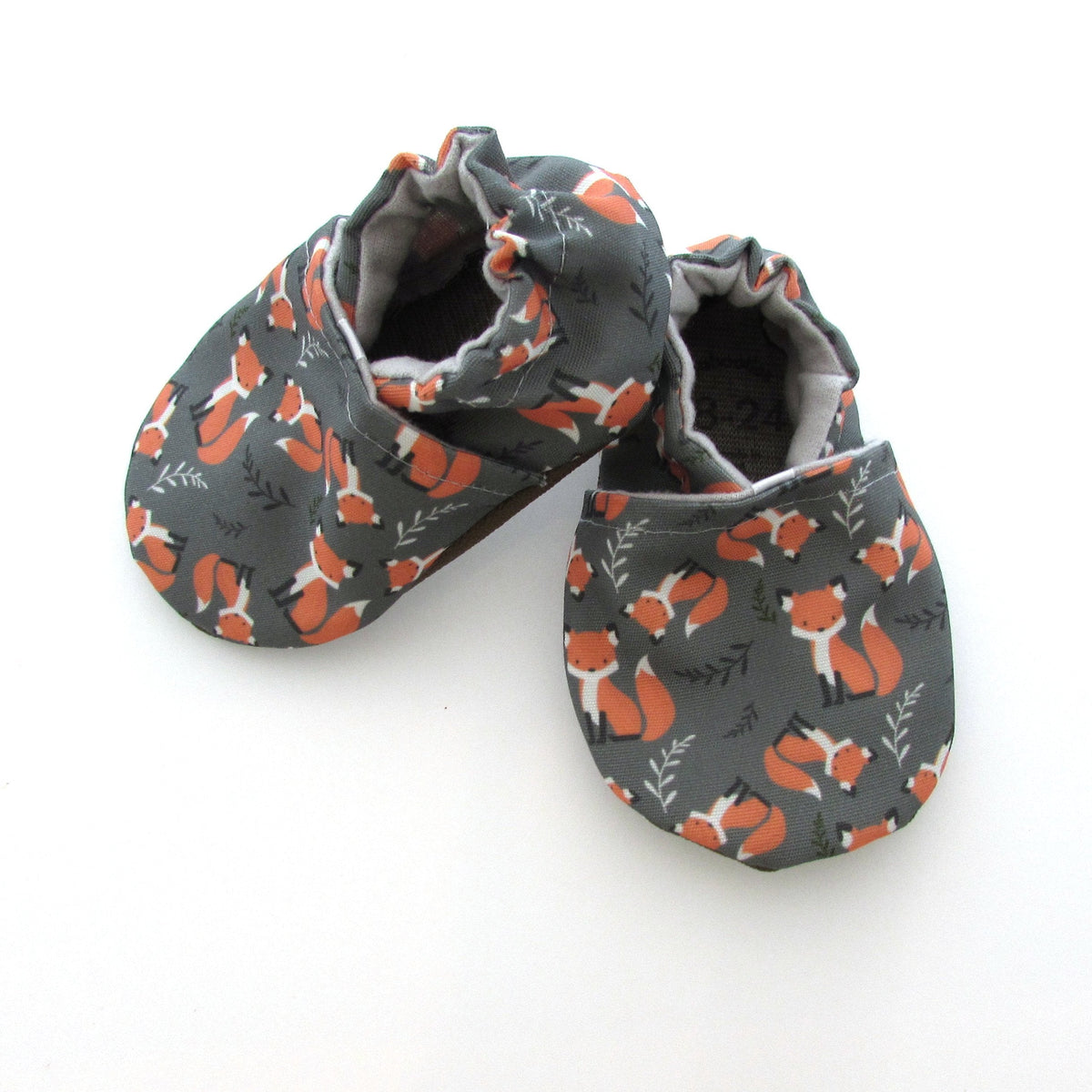 Foxes limited edition eco canvas baby shoes by Cabooties