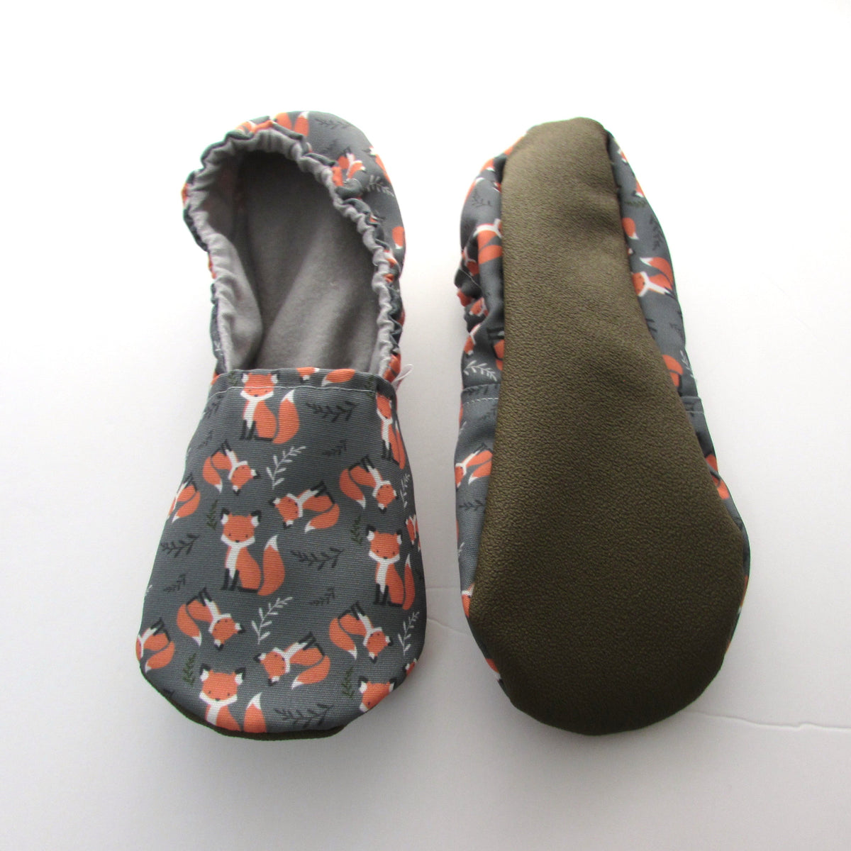 Foxes eco canvas limited edition adult slippers by Cabooties