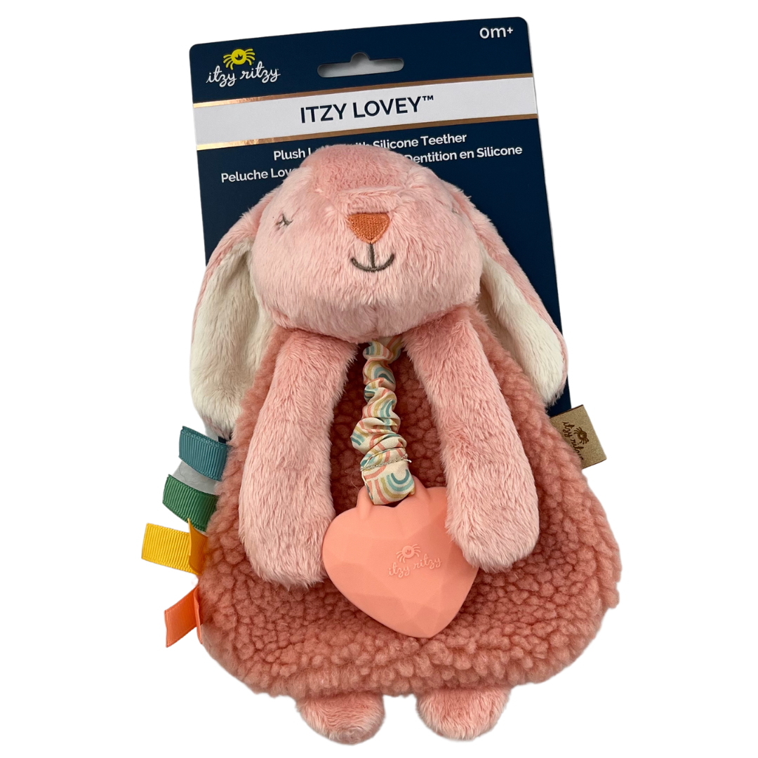 Itzy Lovey™ Plush and Teether Toy - Ana the Bunny