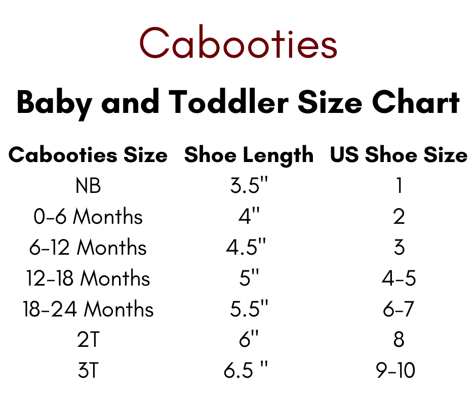 baby shoes size chart us