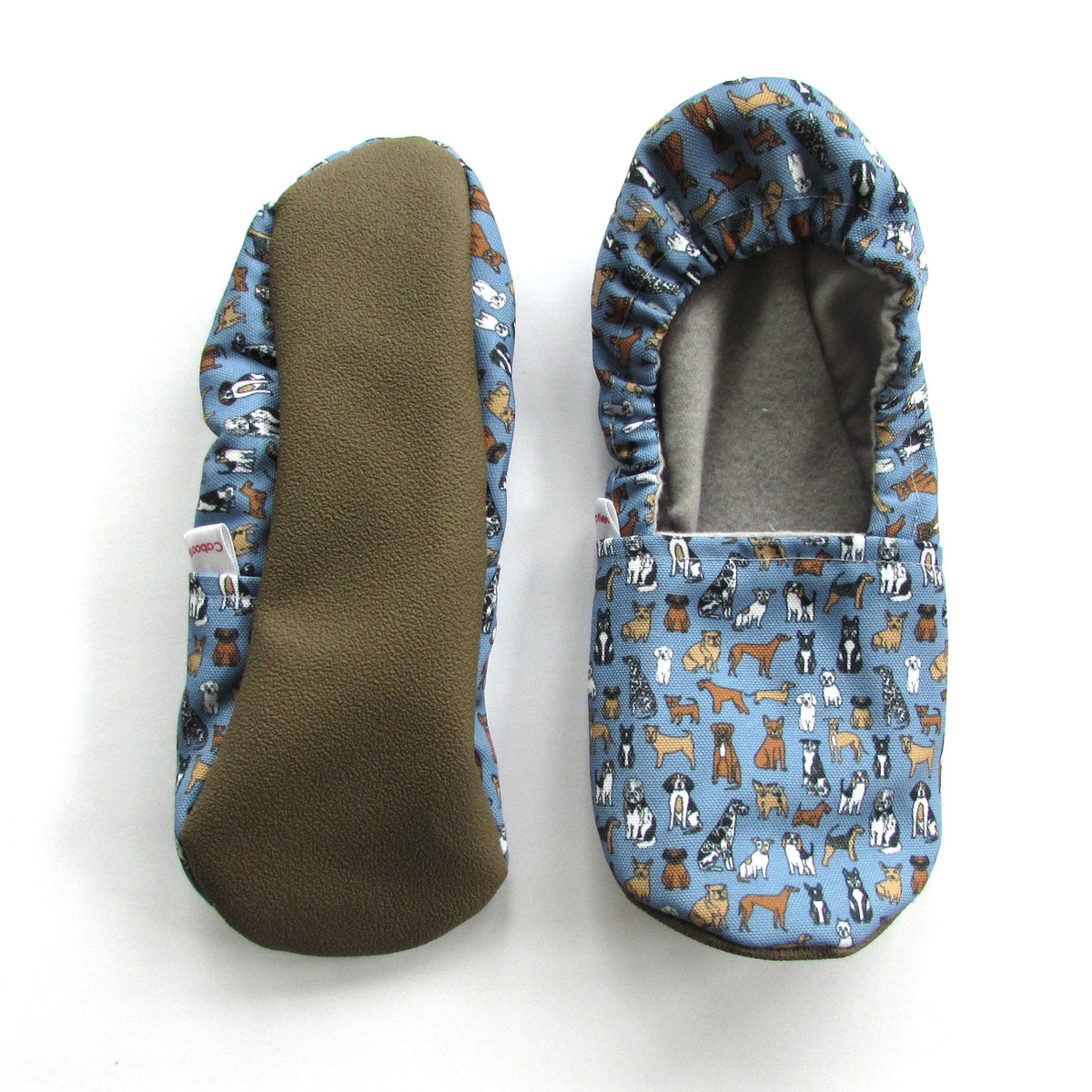 Blue Dog Eco-Canvas Adult Slippers - Mommy and Me - Baby Shower Gift