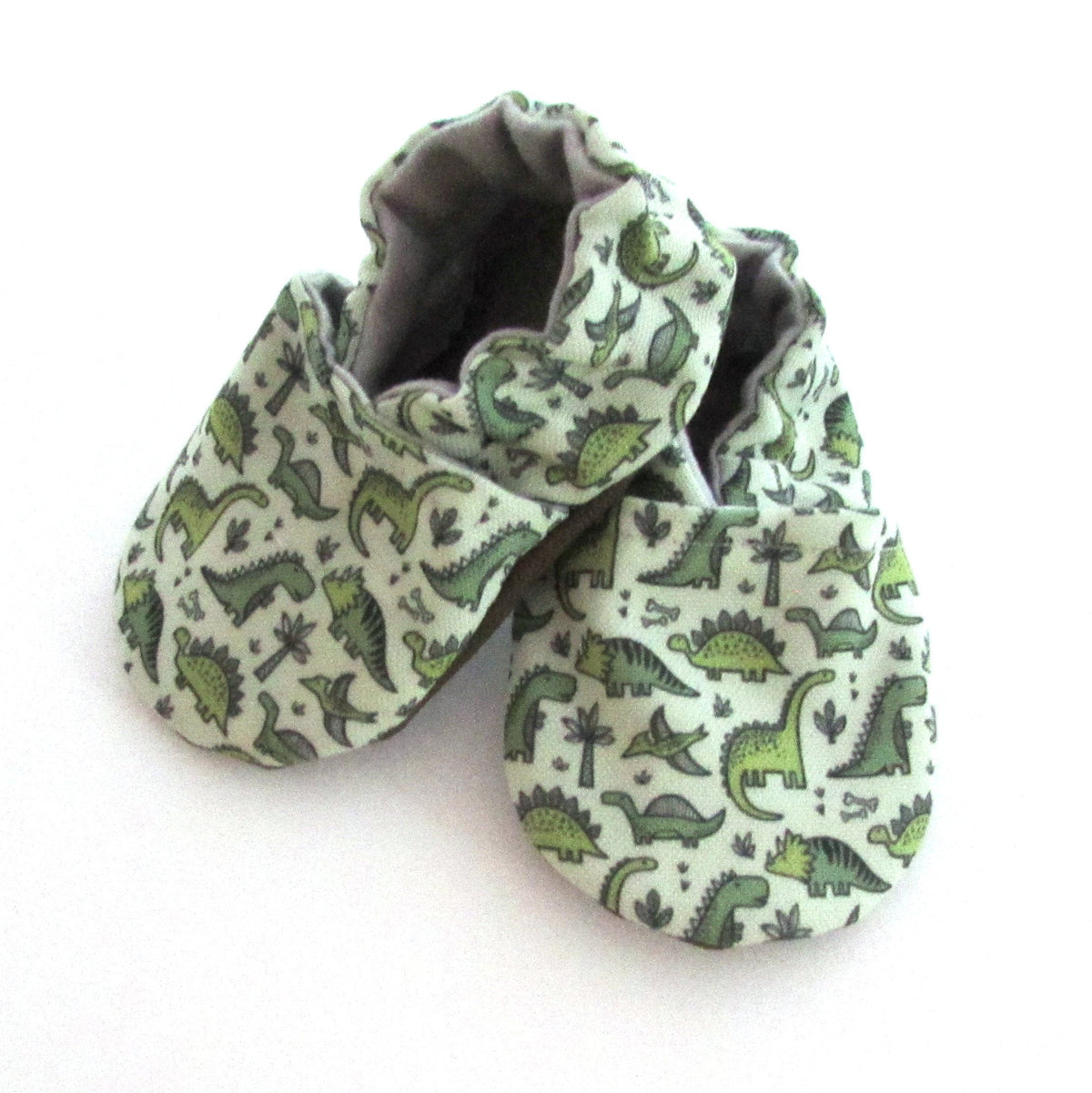 Green Dino Toddler and Baby Shoes That Don&#39;t Fall Off