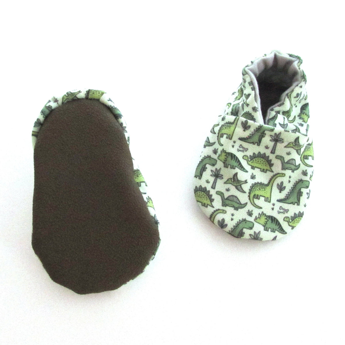 Green Dino Baby and Toddler Soft Sole Shoes That Don&#39;t Fall off