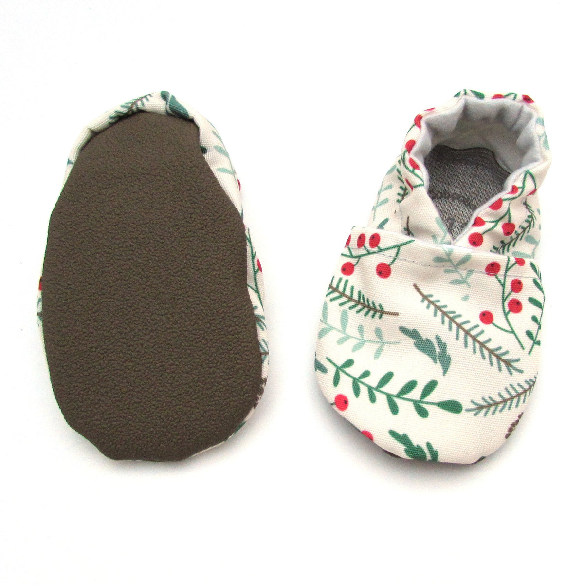 Winter Foliage Eco-Canvas Washable Soft Sole Baby and Toddler Shoes Rubber Soles