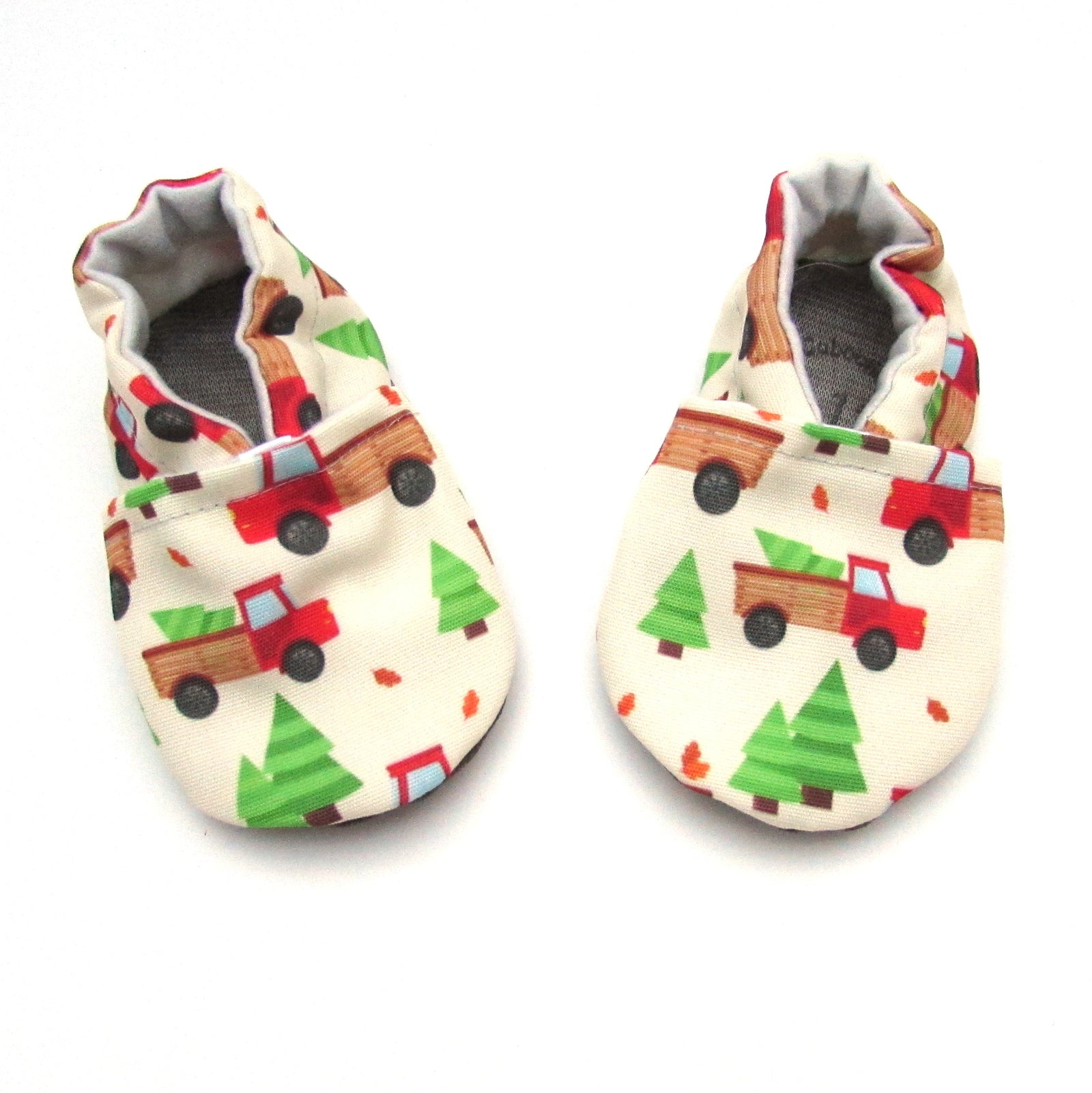 LE: Red Trucks Eco-Canvas Baby Shoes