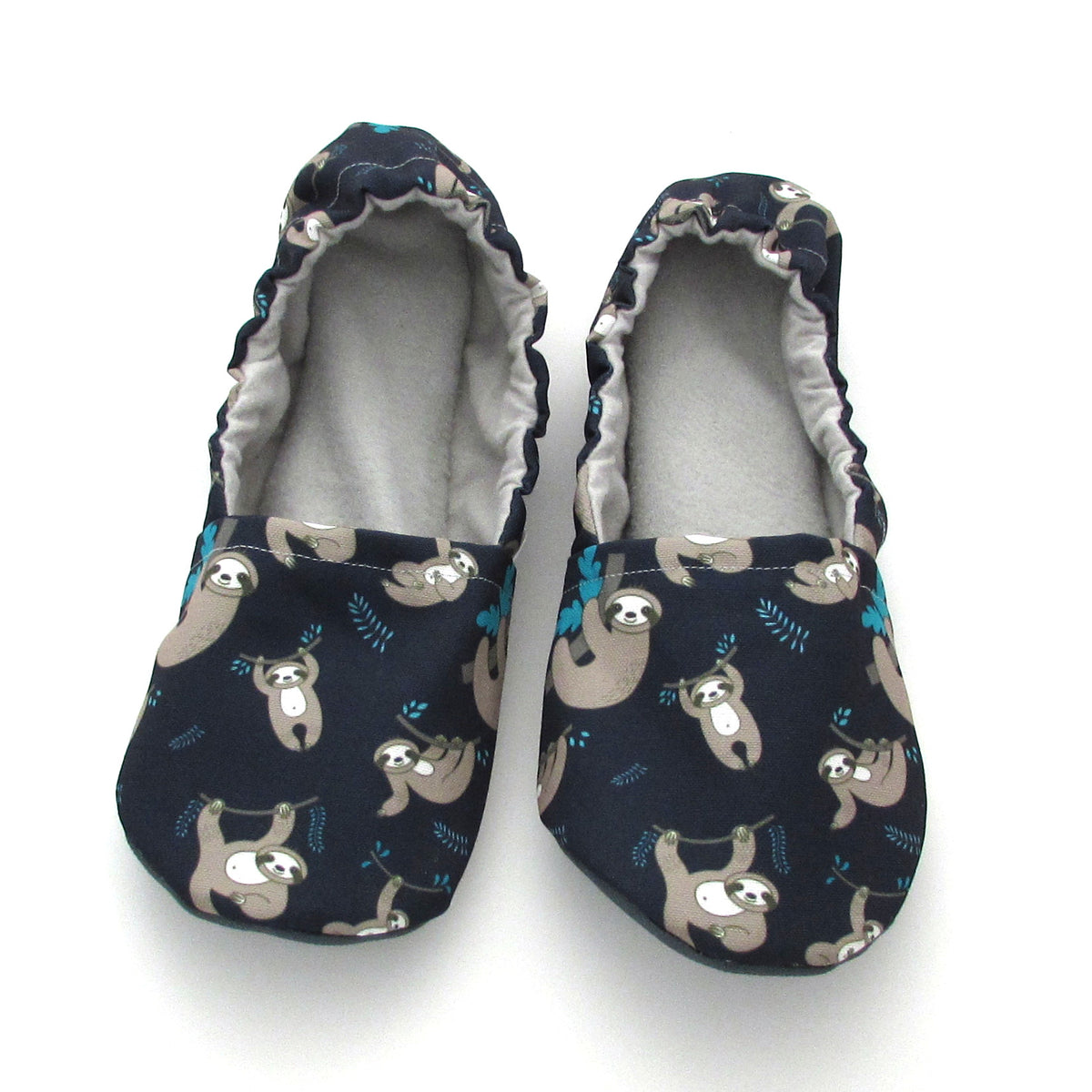 Sloth Mom Slippers with Rubber Soles