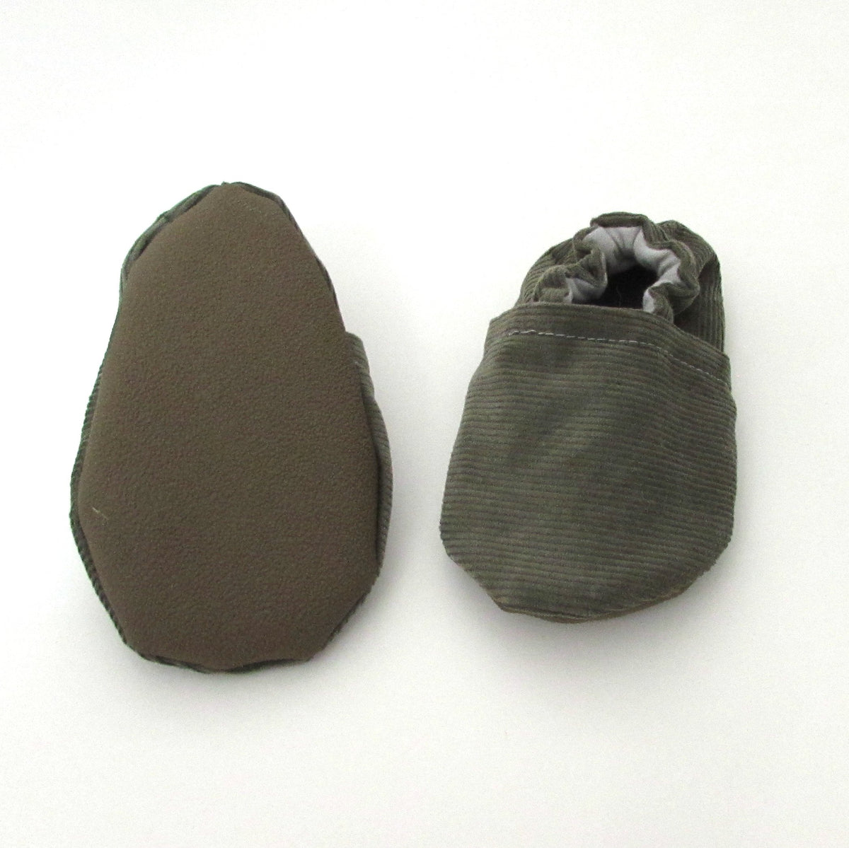 Olive Green Corduroy Best Baby Shoes for learning to walk