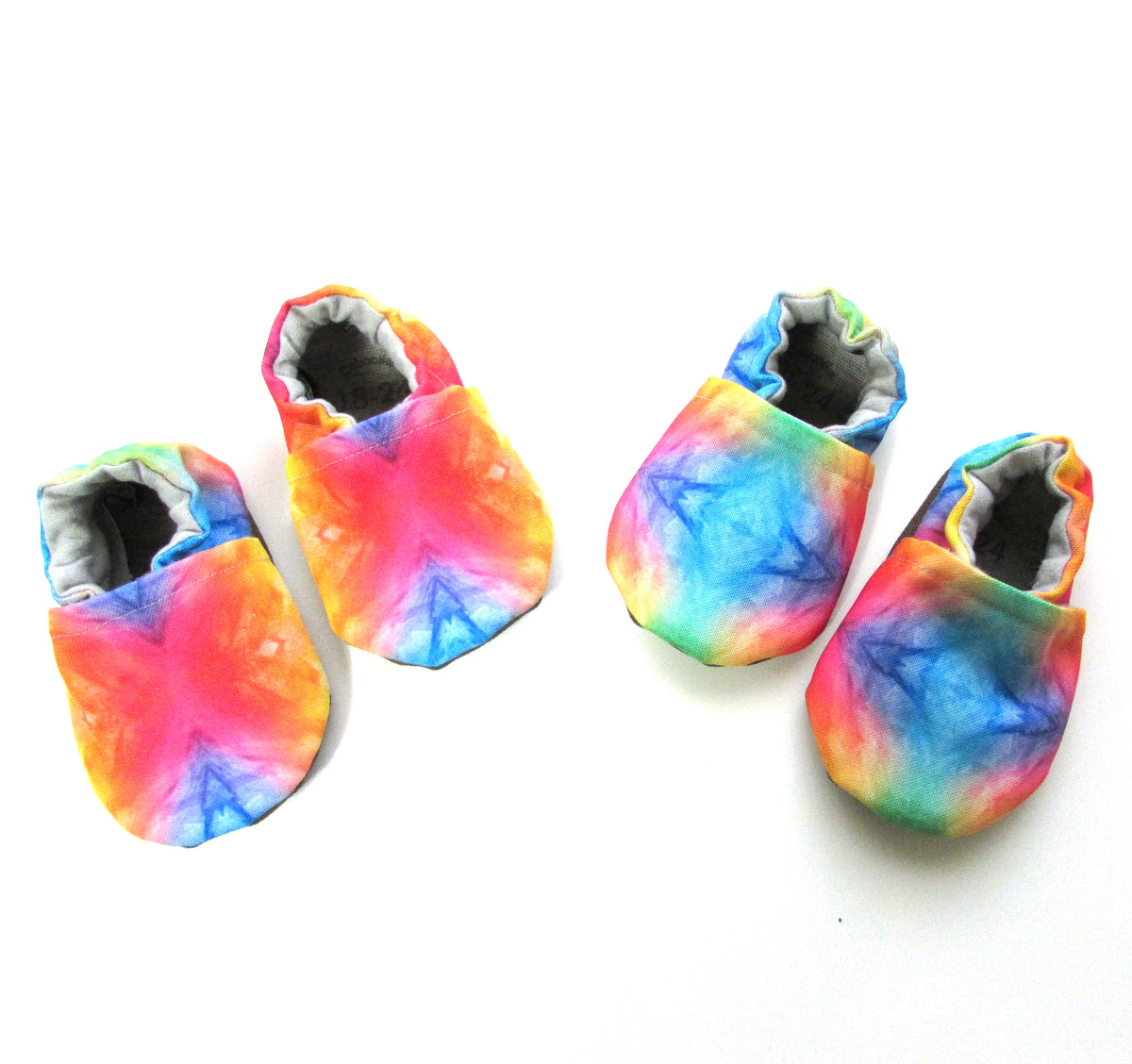 Rainbow Tie Dye Women's Soft Sole Washable House Shoes