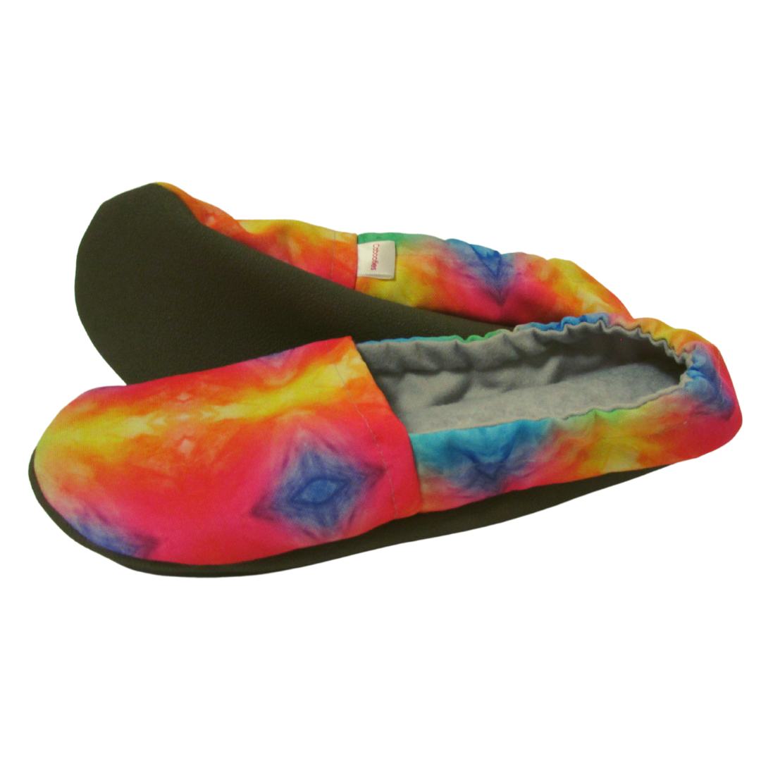 Rainbow Tie Dye Washable Women's Slippers