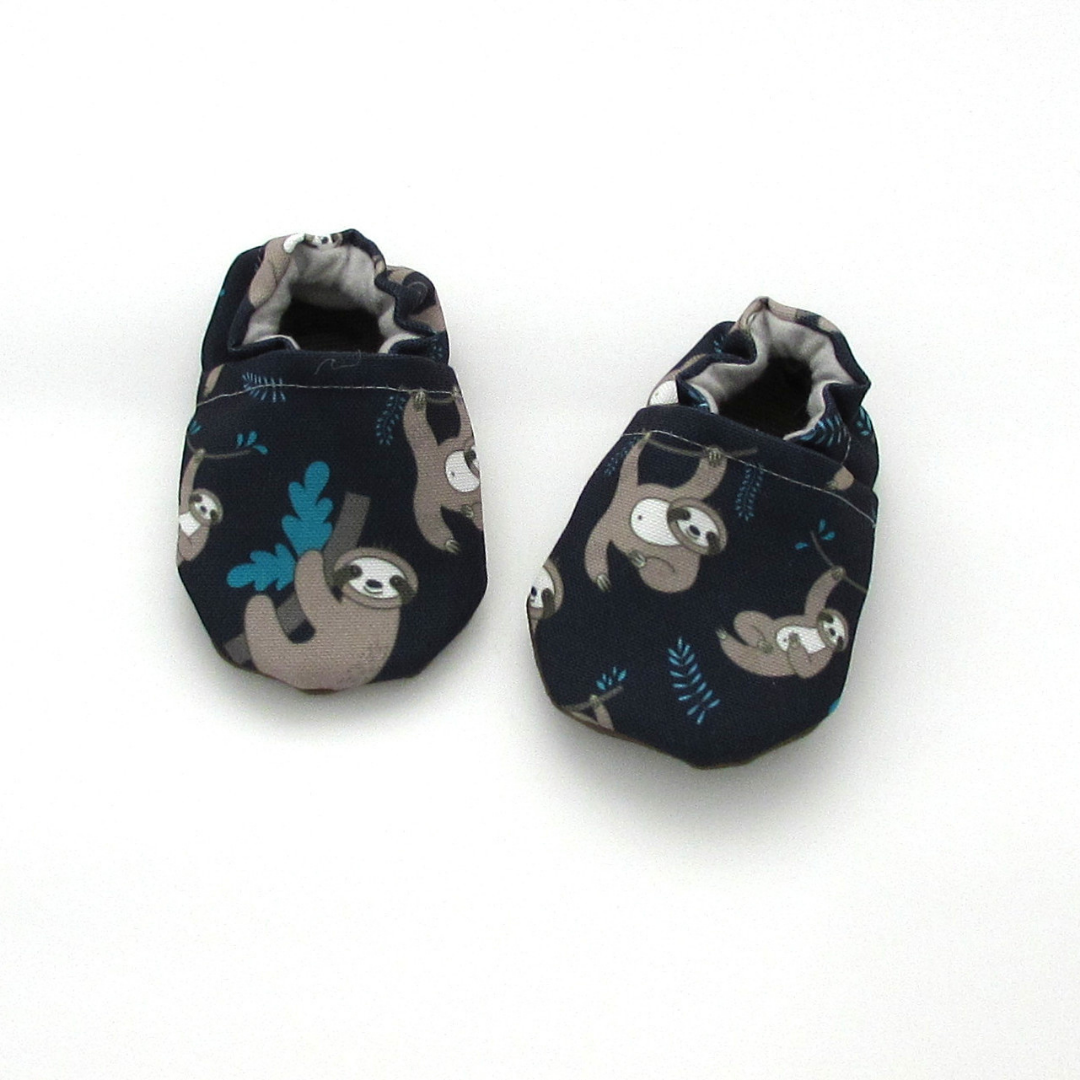 Blue Sloth Baby Shoes that Stay On Sloth Shoes