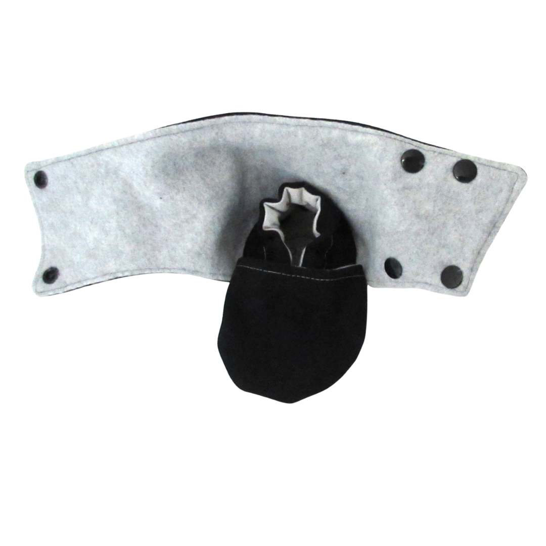 Black Brushed Denim Baby Boots