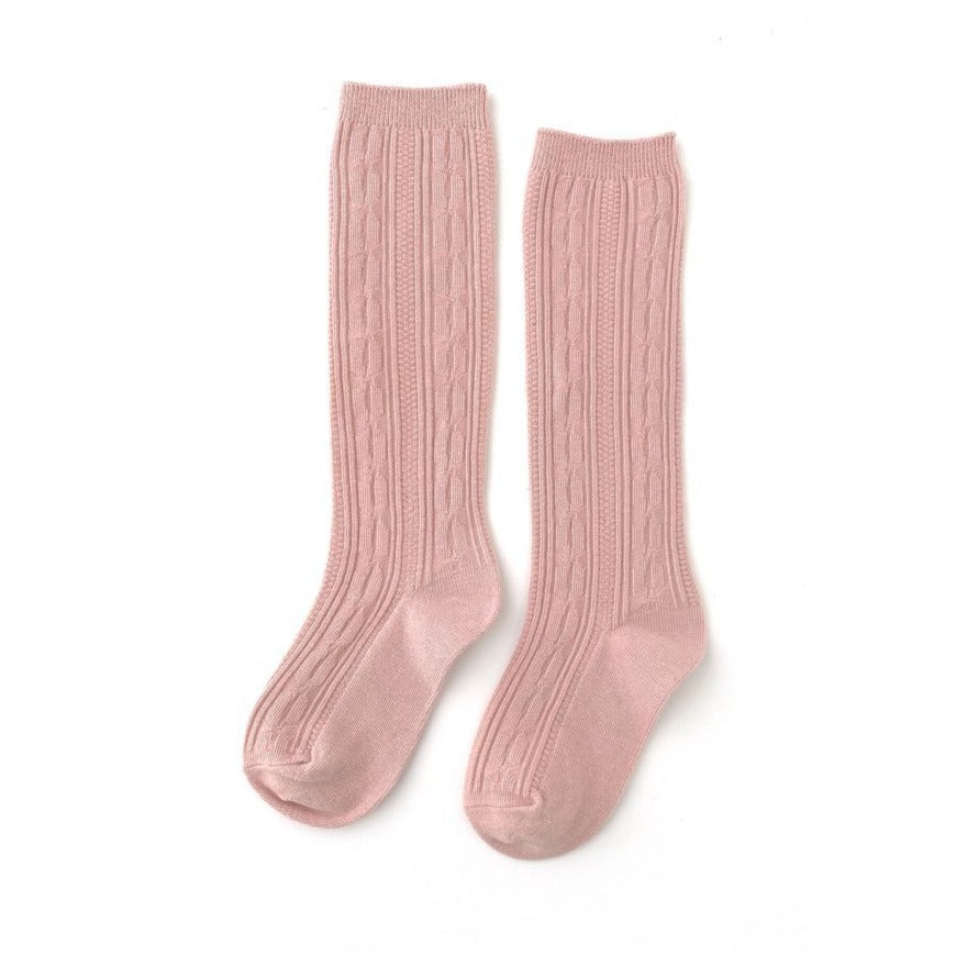 Cable Knit Tights - Hot Pink by Little Stocking Co.