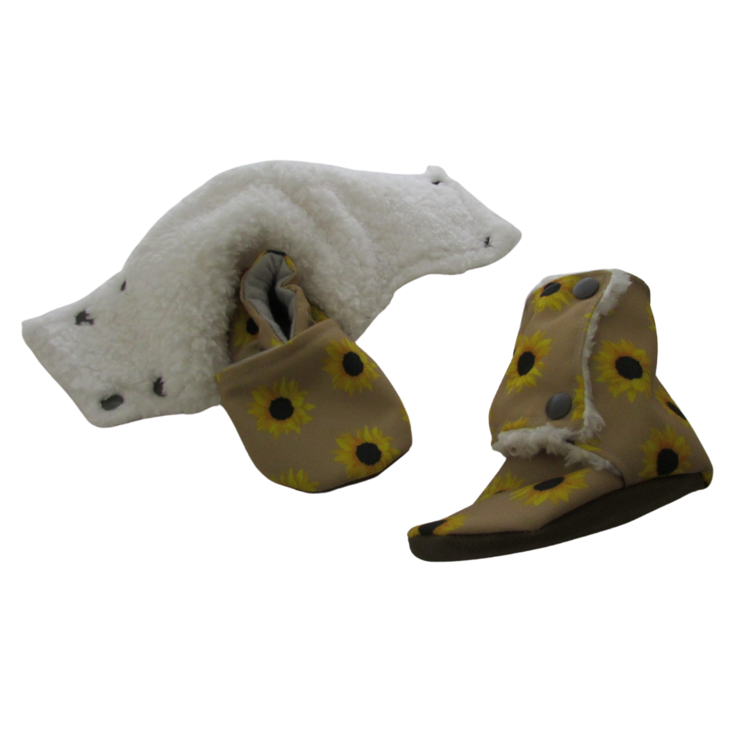 LE: Sunflower Eco-Canvas Baby Boots